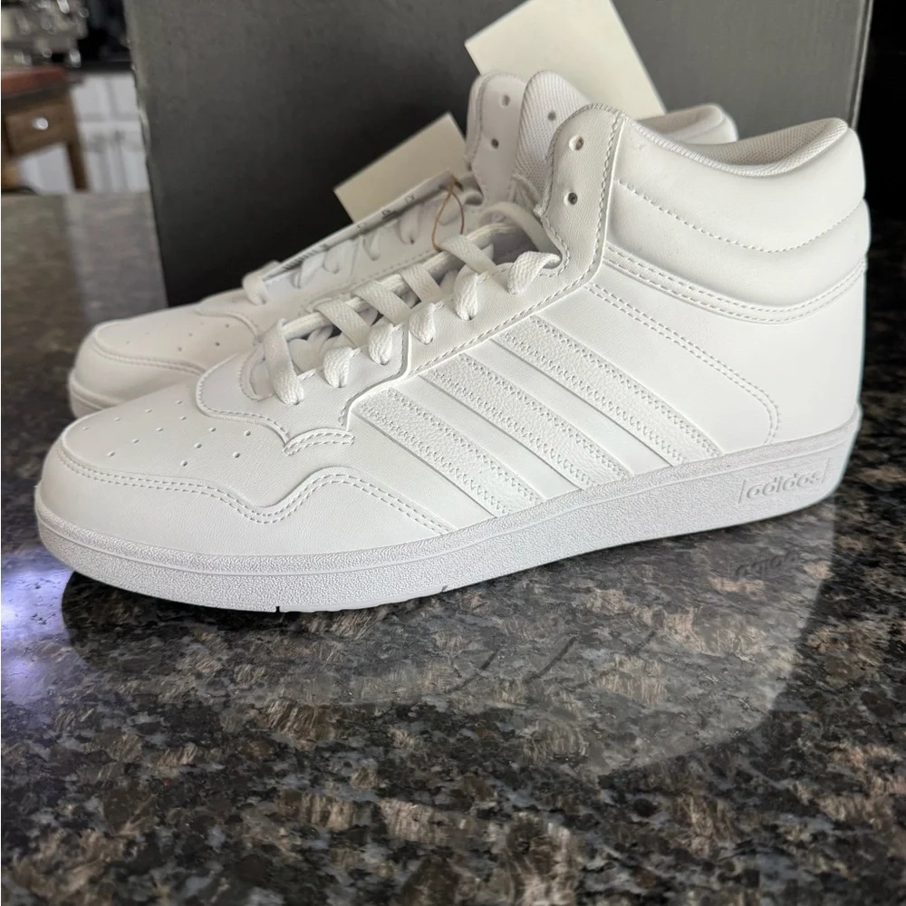 Sneakers adidas Hoops 4.0 Mid Sneaker Size 9 Men 10 Lady Shoes White High Top